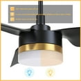 thumbnail image 4 of 52 Inch Ceiling Fan with Light and Remote for Terrace Living Room Bedroom- Black/Gold, 4 of 9