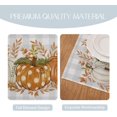 thumbnail image 4 of Fall Placemats Set of 4-12 X 18 Inch - Thanksgiving Autumn Harvest Pumpkin Buffalo Plaid Place Mats, Stain Resistant Wipeable Table Mats for Party/Dining/Holiday- Grey Blue Checkered, 4 of 6