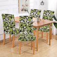 thumbnail image 2 of Yayeee 2 Pack Dining Chair Covers Stretch Parson Chairs Slipcovers Seat Protector, Green Flower Pattern, 2 of 6