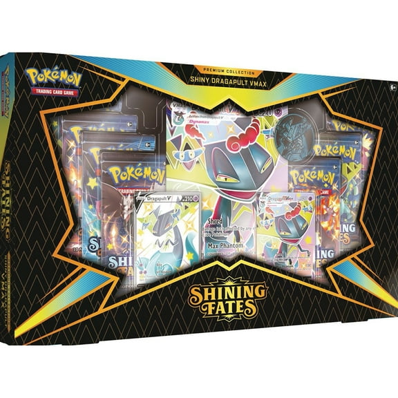 Pokemon Shining Fates Dragapult VMAX Premium Collection [7 Booster Packs, 2 Promo Cards, Oversize Card & Coin!]