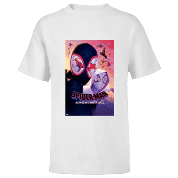 Marvel Spider-Man: Across the Spider-Verse Eye Reflections - Short Sleeve T-Shirt for Kids - Customized-White