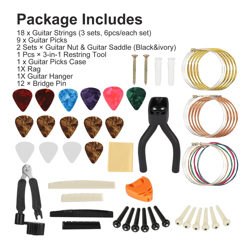 TSV Guitar Accessories Kit, 45-Piece Tool Set photo 8