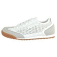 thumbnail image 2 of TOP MODA Women Mesh Sneakers Lightweight Breathable Casual Walking Shoes Suede Accents Gum Sole CARLY-1 White 8.5, 2 of 6
