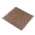 thumbnail image 5 of Cirkel 11.46 in. x 12.4 in. Matte Gold Porcelain Mosaic Wall and Floor Tile (9.87 sq. ft./case) (10-pack), 5 of 6