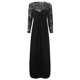 thumbnail image 5 of Vestido de maternidad para mujer, vestido maxi de encaje de manga larga para embarazadas Eccomum Negro/XXL, 5 of 7