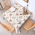 thumbnail image 2 of Pioneer Flower Floral Print Pattern Square Tablecloth, Waterproof Wipeable Spillproof Washable Table Cover for Home Kitchen Party Decor, 42"x42", 2 of 6