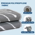 thumbnail image 4 of HIWEAVER Gray/White 5' x 8' Outdoor Rug PP Plastic Straw Woven Waterproof Patio Rug with Striped Pattern Portable Outside Carpet for Balcony Deck Picnic Garden Decor, 4 of 6