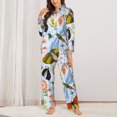 thumbnail image 3 of Bingfone Womens Pajama Sets Insects And Flowers Print,Long Sleeve Loungewear Pajamas Set-Xx-Large, 3 of 9