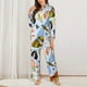 thumbnail image 2 of Fotbe Insects and Flowers Conjunto de Pijama de Manga Larga para Mujer con Estampado, Ropa de Dormir de 2 Piezas, Conjunto de Casa Suave y Cómodo con Bolsillos-X-Large, 2 of 7