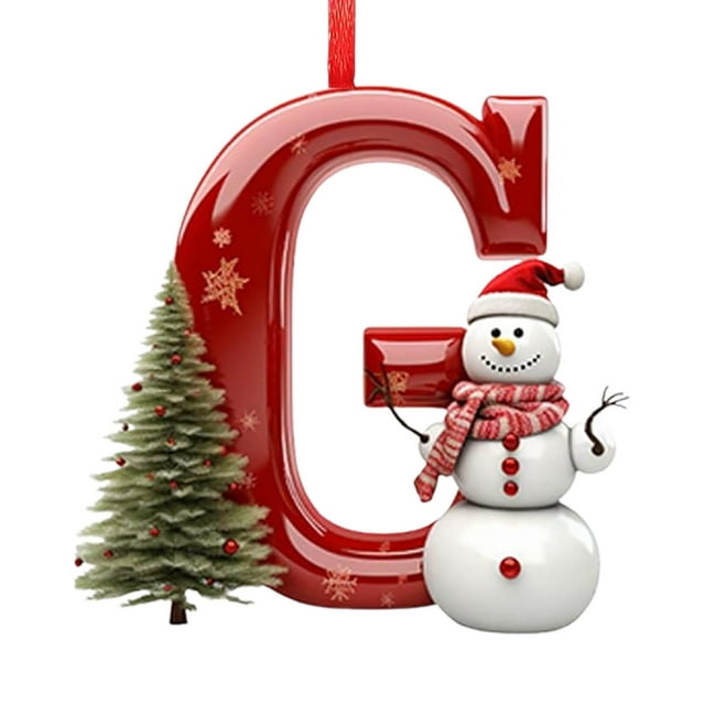 Yhmxh 26 Letters Christmas Tree Decoration Pendant Christmas Tree Ornaments Personalized DIY Christmas Ornaments Christmas Decoration Xmas Tree Hanging Decor Christmas Tree Decorations
