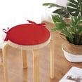thumbnail image 6 of olkpmnmk Washable Chair Pad,Indoor/Outdoor Chair Pads with Ties,Round Seat Chair Pad,Round Cushions for Outdoor Furniture,Small Soft Sponge Seat Cushion,Anti Slip Round Stool Cushion,Dark Red,15", 6 of 7