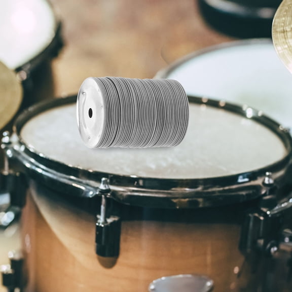 NICEXMAS 100Pcs Circular Drum Bell Tambourine Stainless Iron for Crash Cymbals Studio Recordings