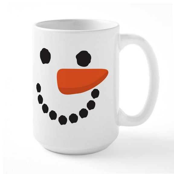 CafePress - Snowman Large Mug - 15 oz Ceramic Large White Novelty Mug