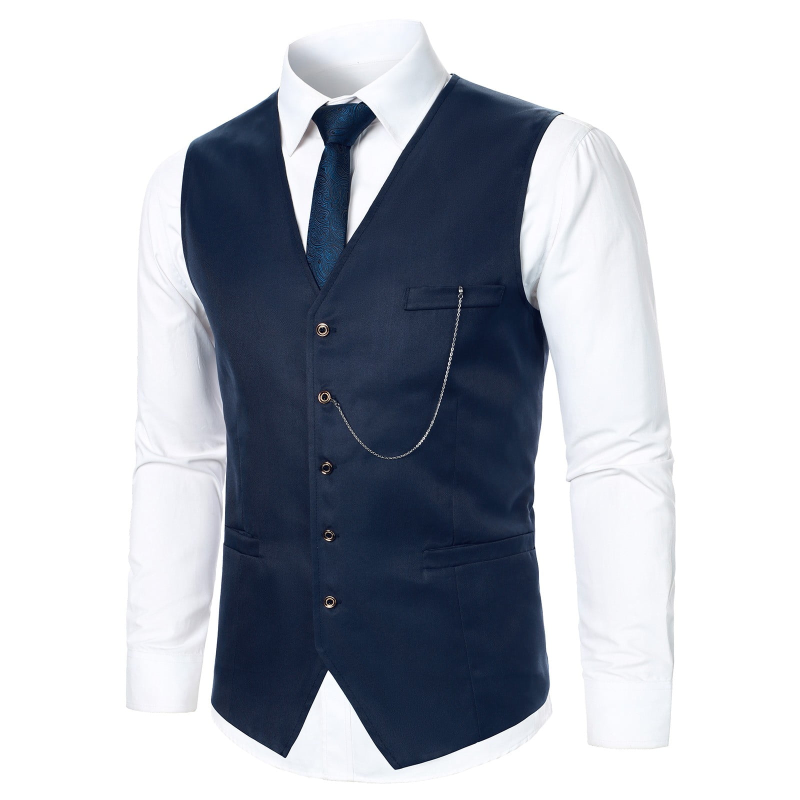 JDEFEG Men T Shirts Pack Mens Business Formal Casual Wedding