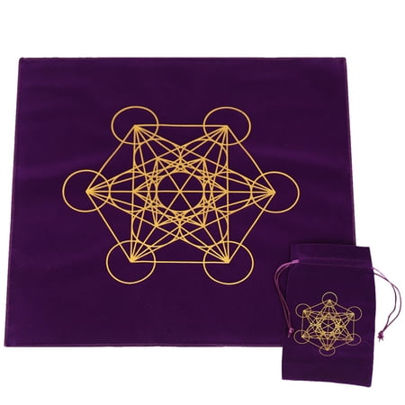 

Viugreum Altar Tarot Card Cloth | Velvet Tablecloth Astrology Tarot Divination Cards | Table Cloth Tapestry with Tarot Cards Bag (Purple 49x49cm)
