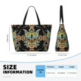 thumbnail image 3 of Tribal Head Geometric Ethnic Large Capacity Beach Travel Tote Bag Shoulder Handbag for Gym Camping Shopping, 3 of 6