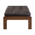 thumbnail image 5 of Christopher Knight Home Modern 48.4" Ottoman Bench, PU Leather Button-Tufted Cocktail Ottoman, Dark Brown, 5 of 8