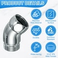 thumbnail image 3 of Uxcell Shower Arm Elbow Adapter, 135° G1/2 Connector Universal Stainless Steel Shower Head Extension for Bathroom Handheld Wall-mounted Head, Short Silver, 3 of 7