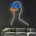 thumbnail image 4 of Handmadetneonsign Duck Glasses Neon Light, Glass Duck Led Light, Duck Led Sign, Duck Neon Sign, 4 of 5