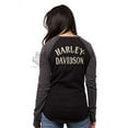 thumbnail image 2 of Harley-Davidson Women's Colorblock Henley - 98764-20VW - Large, 2 of 2