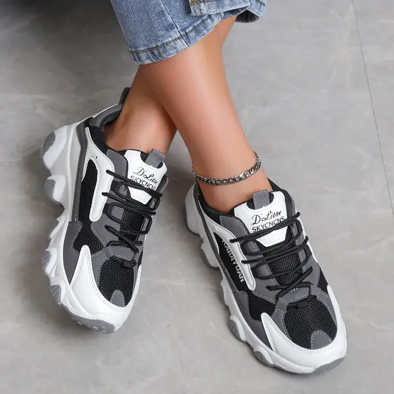 Chunky Sneakers  Lacing sneakers, Chunky sneakers, White casual shoes