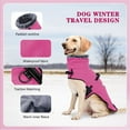 thumbnail image 5 of Abrigo reflectante para perros con anilla para arnés, chaqueta de invierno, cálido cuello de piel de conejo, chaleco polar para perros, traje de nieve, atuendo para mascotas para clima frío, 5 of 5
