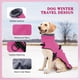 thumbnail image 5 of Abrigo reflectante para perros con anilla para arnés, chaqueta de invierno, cálido cuello de piel de conejo, chaleco polar para perros, traje de nieve, atuendo para mascotas para clima frío, 5 of 5