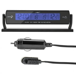 Digital Auto Thermometer Uhr, Asudaro Auto Digitaluhr  LCD-Autouhr-Thermometer Auto Armaturenbrett Uhr Auto Digitaluhr Thermometer  mit