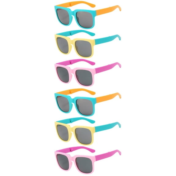 FRCOLOR 6 Pairs  Kids Folding Sunglasses Cute Foldable Sunglasses Girl Sunglasses Boy Sunglasses for Summer