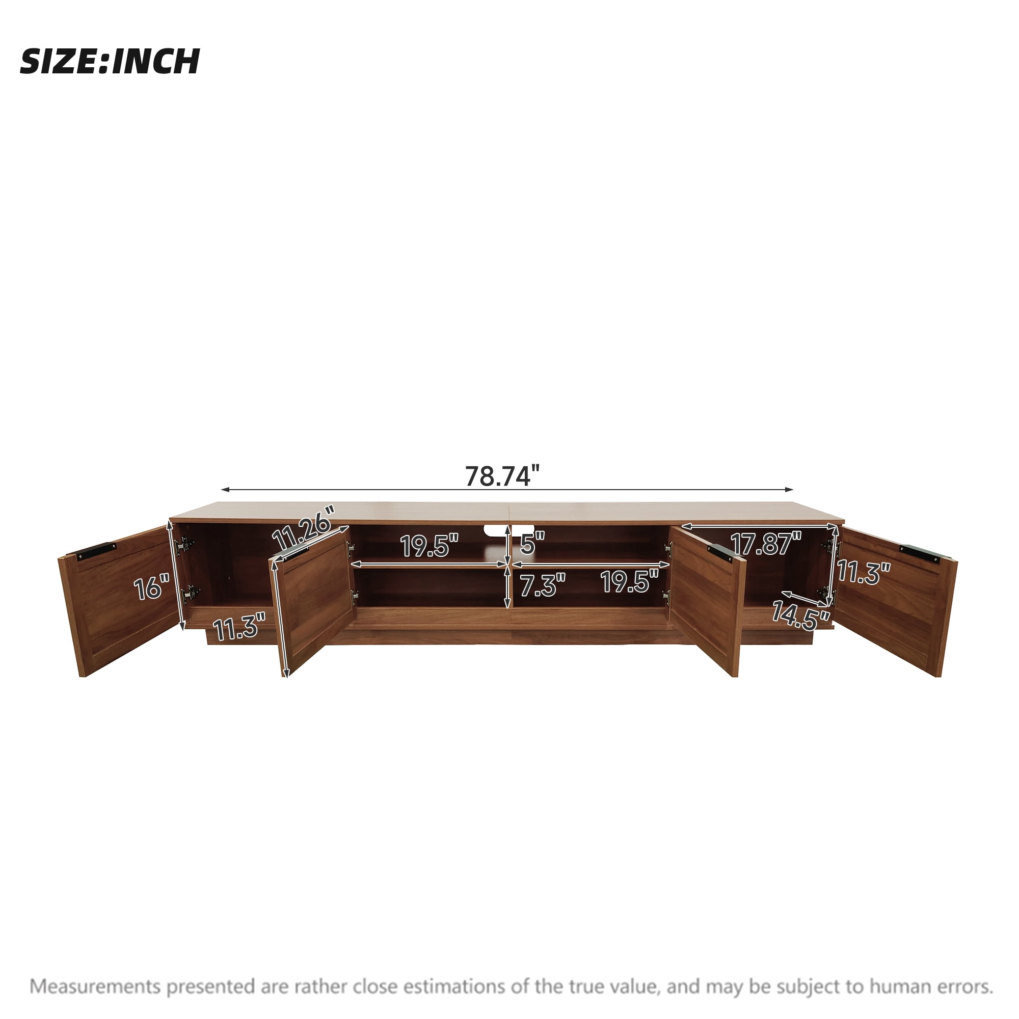 Homy Casa TV Media Console, Modern Entertainment Stand with Storage for Living Room