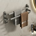 thumbnail image 2 of Btomtd Bath Towel Set,Towels for Bathroom,Gray Towel Rack Without Punching Storage Rack For Storage Bathroom Hanging Rack Wall Mounted Bathroom Towel Hanging Rod Pole Hook-in-1, 2 of 6