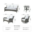 thumbnail image 3 of Vcatnet 5 Pieces Outdoor Patio Furniture All Weather Wicker Conversation Set with Swivel Rocking Chairs for Garden,Poolside,Gray, 3 of 9