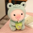 thumbnail image 1 of Kawaii Transformed Cosplay Frog Unciorn Tiger Rabbit Boab Tea Piggy Plush Toy Girl Plushies Sleep Ragdoll Doll Birthday Gift, 1 of 7