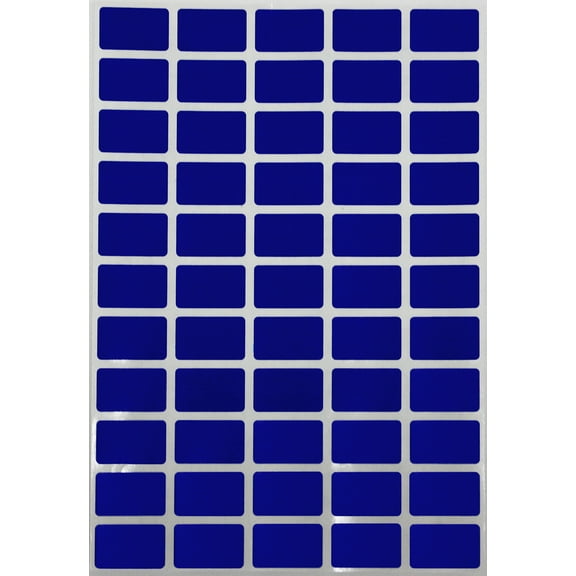 Royal Green Removable Stickers 1 inch x 5/8 inch Rectangular Price Stickers in Blue 25.5mm x 16 mm - 1375 Pack