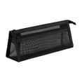 thumbnail image 3 of Under 1$ Pencil Case Transparent Mesh Double-Layer Exam Pen Pouch Japanese-Style 8.7x3.5x2in Black for Desk Supplies by Xuniizn, 3 of 8