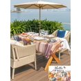 thumbnail image 4 of Outdoor Tablecloth with Umbrella Hole and Zipper, Fall Pumpkin Rectangle Table Cloth 54x80 Inch Waterproof Tablecloth, Pink Orange Blue Thanksgiving Leaves Fruit Picnic Table Cover for Patio Camping, 4 of 7
