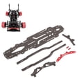 thumbnail image 1 of Marco de suspensión trasera delantera de fibra de carbono, fibra de carbono y aluminio Kit de marco de suspensión de chasis de automóvil RC Drift Piezas de actualización de chasis de automóvil RC Durabilidad probada, 1 of 8