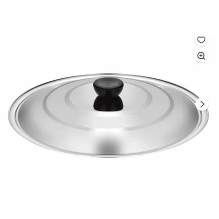 12 Inch Stainless Steel Round Pot Lid and Wok Cover Thickened Dome Lid for Traditional Stove Cooking Fits Frying Pans and Woks Kitchen Cookware Accessory