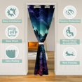 thumbnail image 2 of Boat Doorway Curtain,Seaside Tropical Coconut Trees Blackout Closet Door Curtain,Dreamy Lake Starry Glitter Sky Door Drape for Privacy Shading Decor,80"x60" 1 Panel, 2 of 5