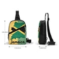thumbnail image 4 of Sling Backpack Travel Hiking Daypack Jamaica Art Foldable Crossbody Shoulder Bag, 4 of 7