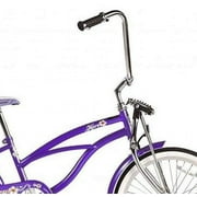 Wonder Wheels 20 In. Beach Cruiser Lowrider Coaster Brake Single Speed Bicycle, Bike With Banana Seat Stainless Steel Spokes One Piece Crank Alloy Rims 36 H - Purple