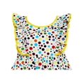 thumbnail image 4 of Girls Dress Polka Dot Overlap Design With Trim Yellow 4, 4 of 4