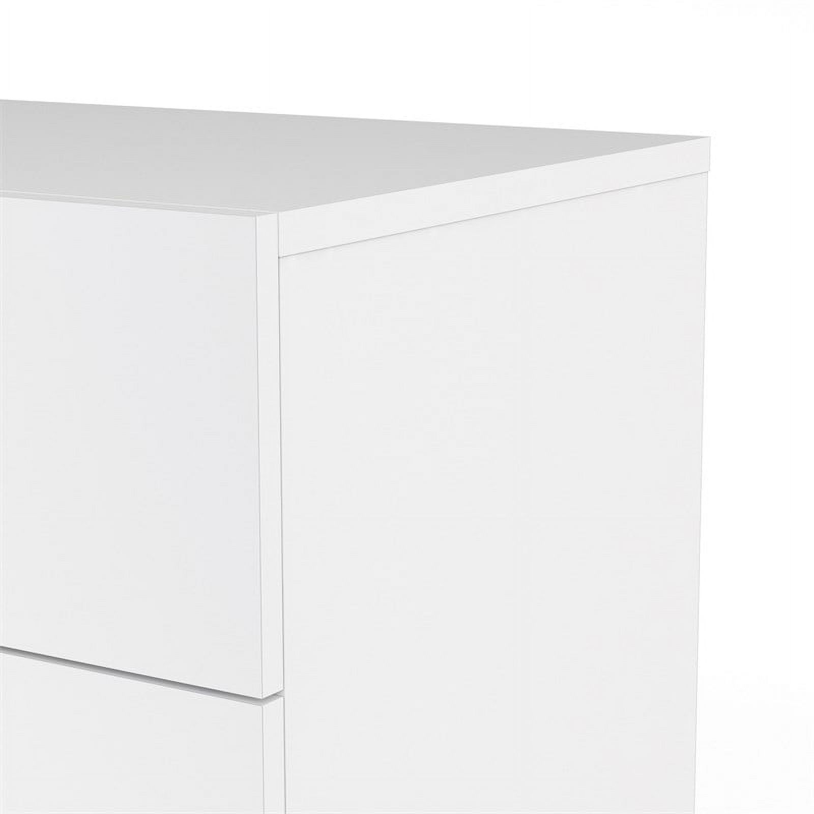 Levan Home Contemporary 8 Drawer Double Bedroom Dresser in White ...