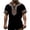 Black, variant on Henley Shirts for Men Summer Casual Retro Print Short Sleeve T Shirts for Man Renaissance Top Party Wear