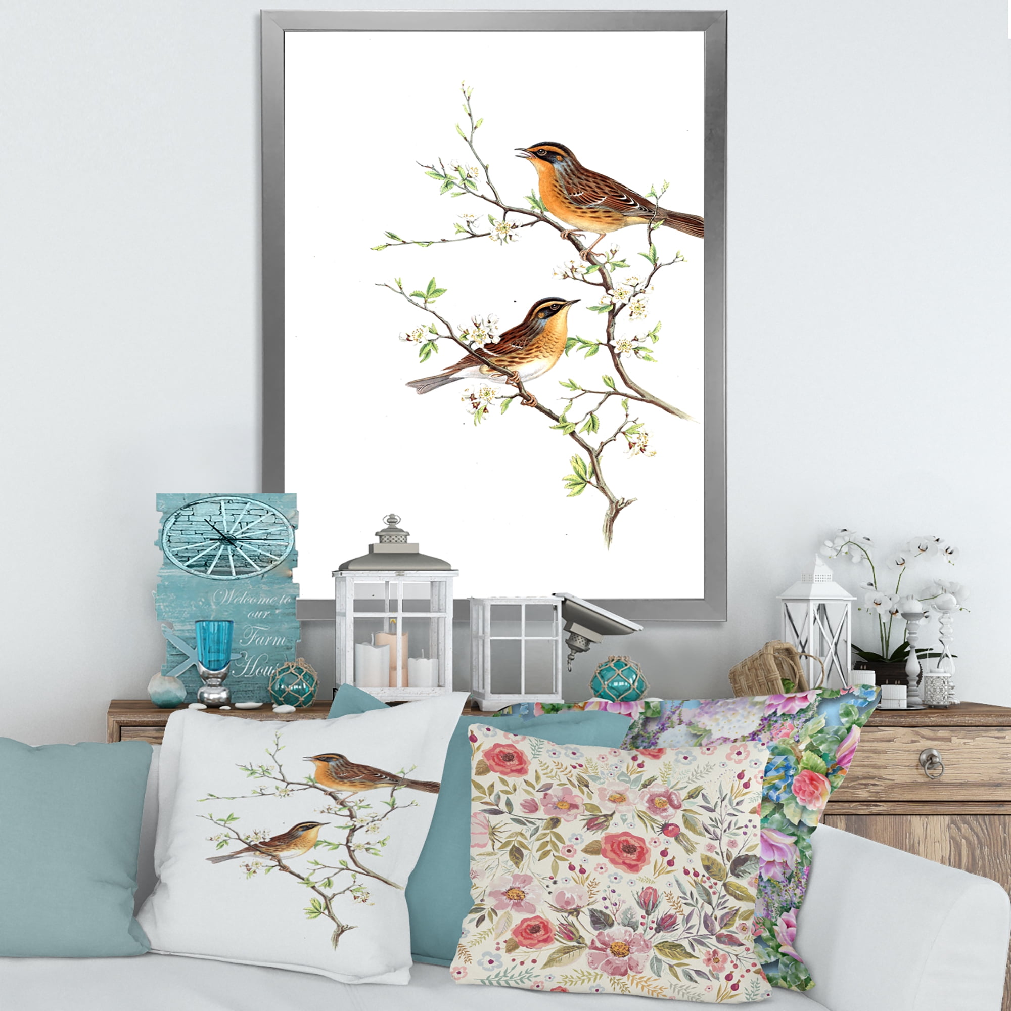 Designart 'Ancient Mammals II' Farmhouse Framed Art Print