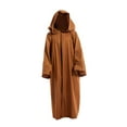 thumbnail image 3 of Capa con capucha de Halloween, capa de cosplay de longitud completa para fiesta Marrón, 3 of 9