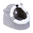 thumbnail image 1 of Cama Cerrada para Gatos Cgtredaw Antideslizante Cálida para Invierno orejas Grises S, 1 of 7