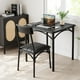 thumbnail image 5 of Historyli Juego de mesa de comedor para 2,juego de mesa de comedor de 3 piezas,mesa de cocina y sillas para 2 con sillas tapizadas rojas,juego de mesa de cocina cuadrada para espacios pequeños, 5 of 7