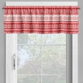 thumbnail image 2 of Ambesonne Nordic Valance Pack of 2, Swedish Vintage Motif, 54"X12", Vermilion White, 2 of 5