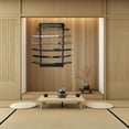 thumbnail image 5 of Petoto 6-Tier Wall-Mounted Sword Stand - Black Samurai Katana Display Rack, Wall Hanger for Katana, Wakizashi, and Standard Swords, 5 of 9